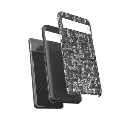 Grey Tweed Print Google Pixel Phone Case