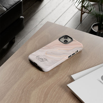 Blush Swirl Marble iPhone Case | Soft Curves, Strong Protection
