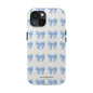 Multiple Blue Bows on Beige iPhone Case