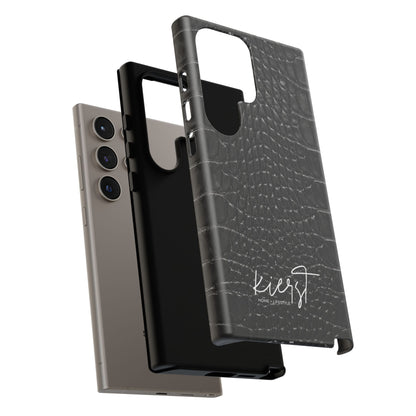 Black Alligator Print Samsung Galaxy Case | Refined Impact, Bold Simplicity