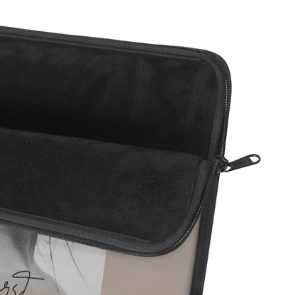 Black & White Fashion Portrait Laptop Sleeve | Editorial-Inspired Office Style