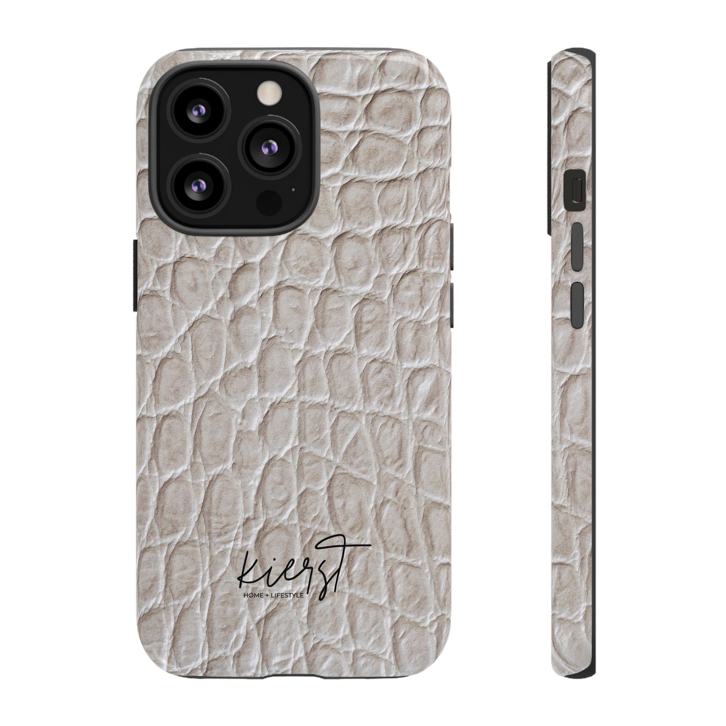 Cream Reptile Print iPhone Case