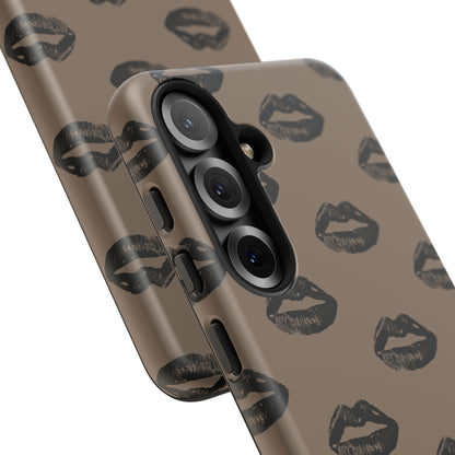 Black Lips and Mocha Samsung Galaxy Phone Case