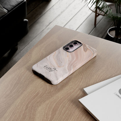 Blush Swirl Marble Samsung Galaxy Phone Case | Subtle Design, Timeless Tone