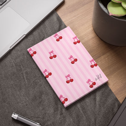 Cherries on Pink Stripes Post-it® Note Pad