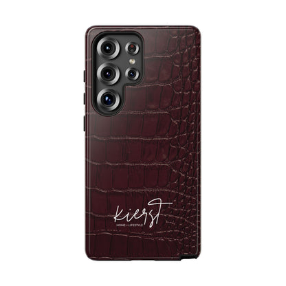 Signature Velvet Noir Crocodile Print Samsung Galaxy Phone Case