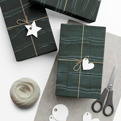 Emerald Crocodile Print Gift Wrapping Paper