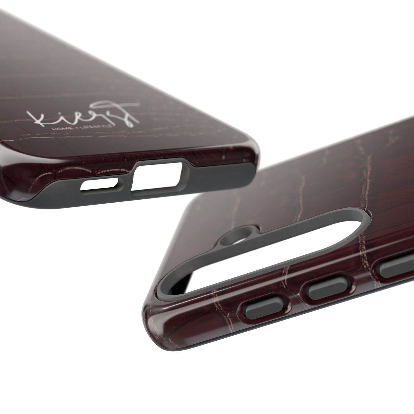 Signature Velvet Noir Crocodile Print Samsung Galaxy Phone Case