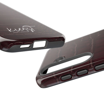 Signature Velvet Noir Crocodile Print Samsung Galaxy Phone Case
