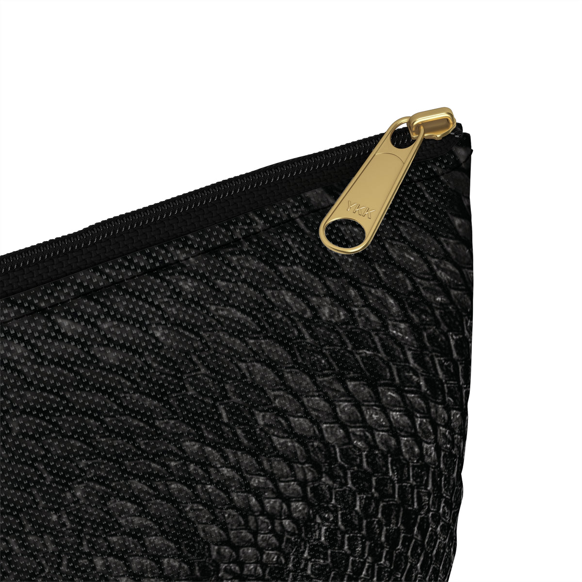 Black + Grey Snake Print Accessory Pouch