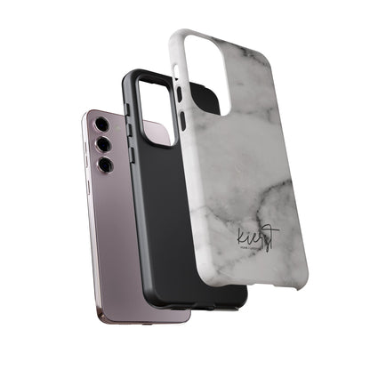 Lived-In White and Grey Marble Samsung Galaxy Case | Soft Strength, Redefined