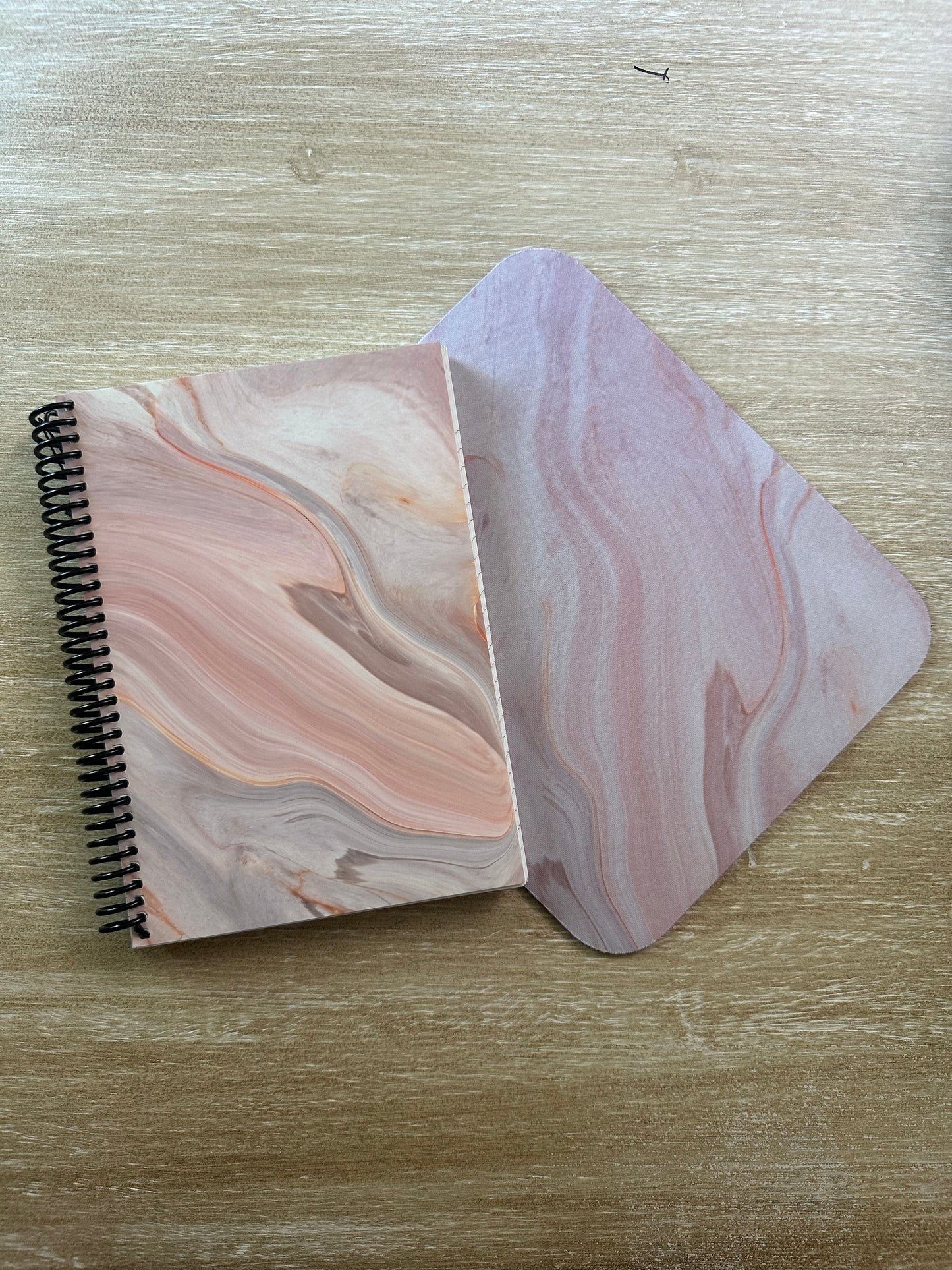 Blush Swirl Marble Mouse Pad