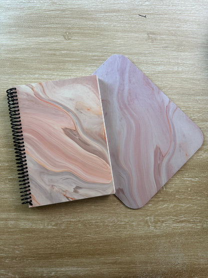 Blush Swirl Marble Mouse Pad