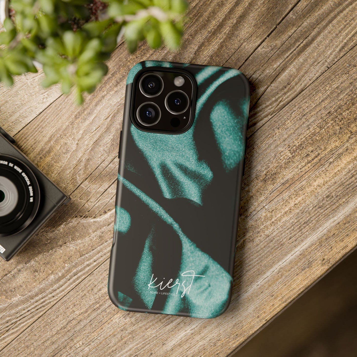Emerald Silk Print iPhone Case