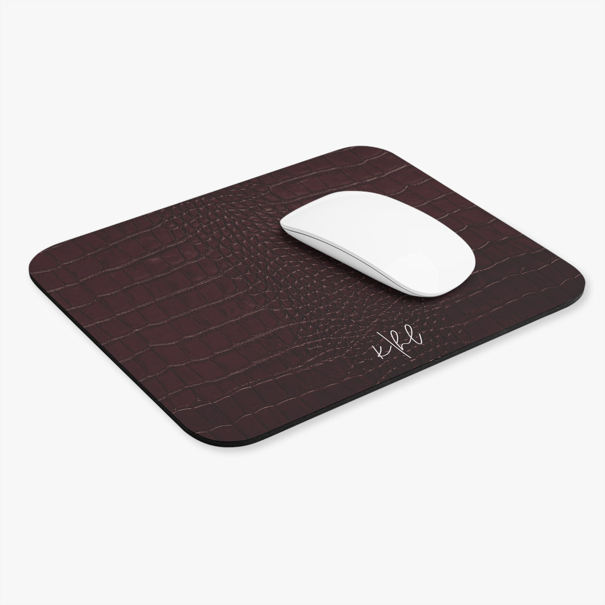 Signature Velvet Noir Crocodile Print Mouse Pad