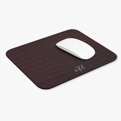 Signature Velvet Noir Crocodile Print Mouse Pad