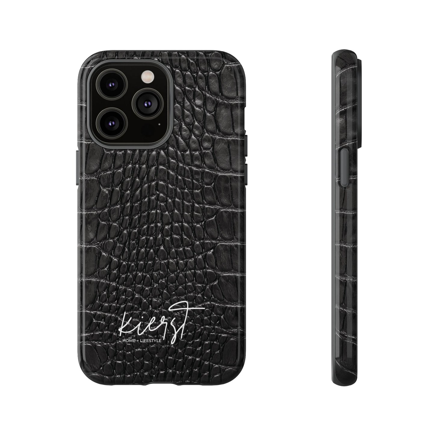 Black Alligator Print iPhone Case