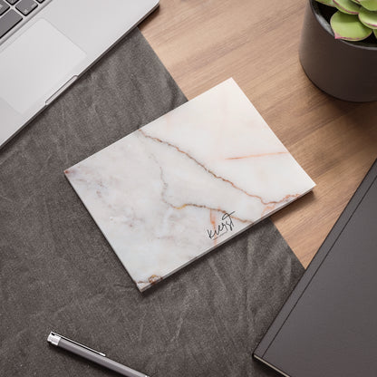 Warm White Marble Post-it® Note Pad | Elegant Stone-Inspired Sticky Notes for Office & Home