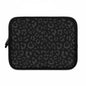 Grey on Black Leopard Laptop Sleeve