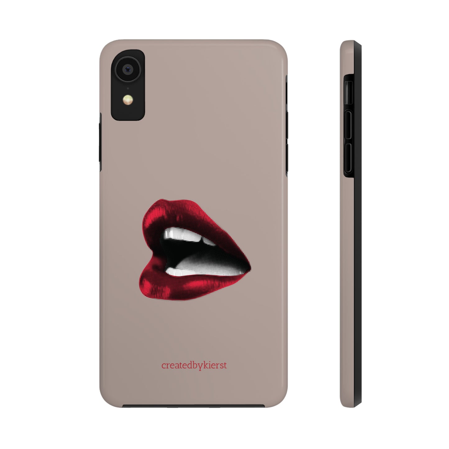 Vintage Newspaper Red Lips iPhone Case