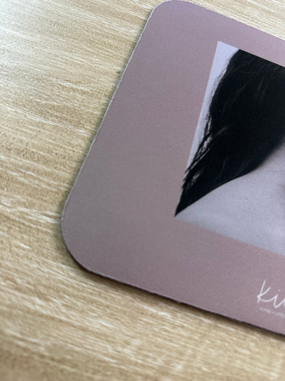 Black & White Fashion Portrait Mouse Pad