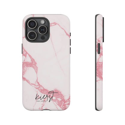 Pink & White Marble iPhone Case | Classic Elegance, Feminine Twist