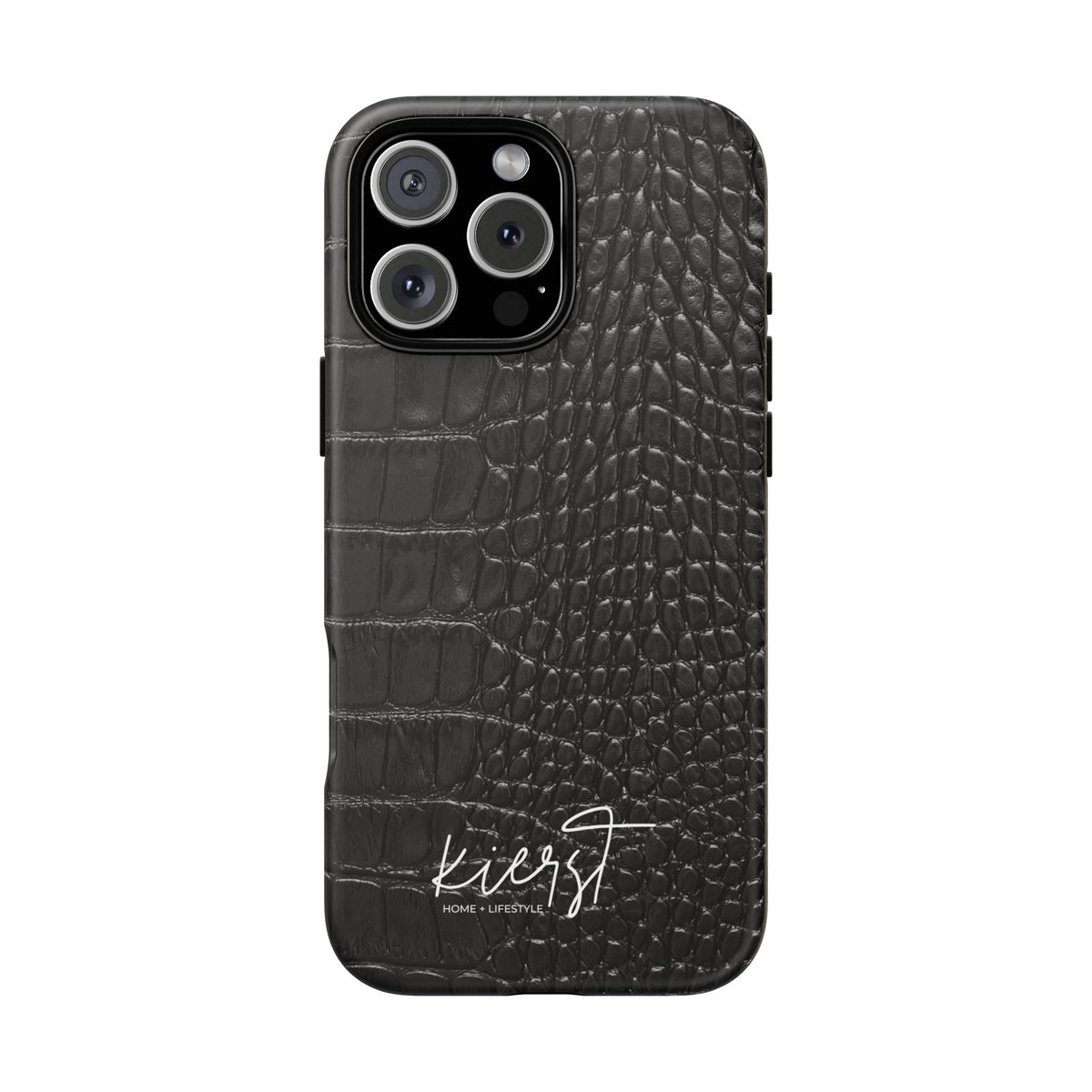 Black Crocodile Print iPhone Case