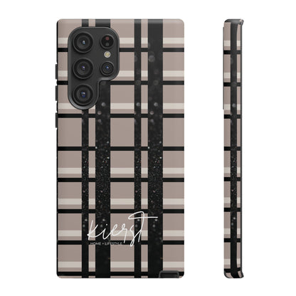 Elevated Neutrals Plaid Samsung Galaxy Case | Structured Style, Soft Edge
