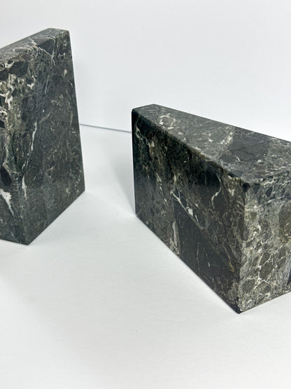 Black Marble Bookends