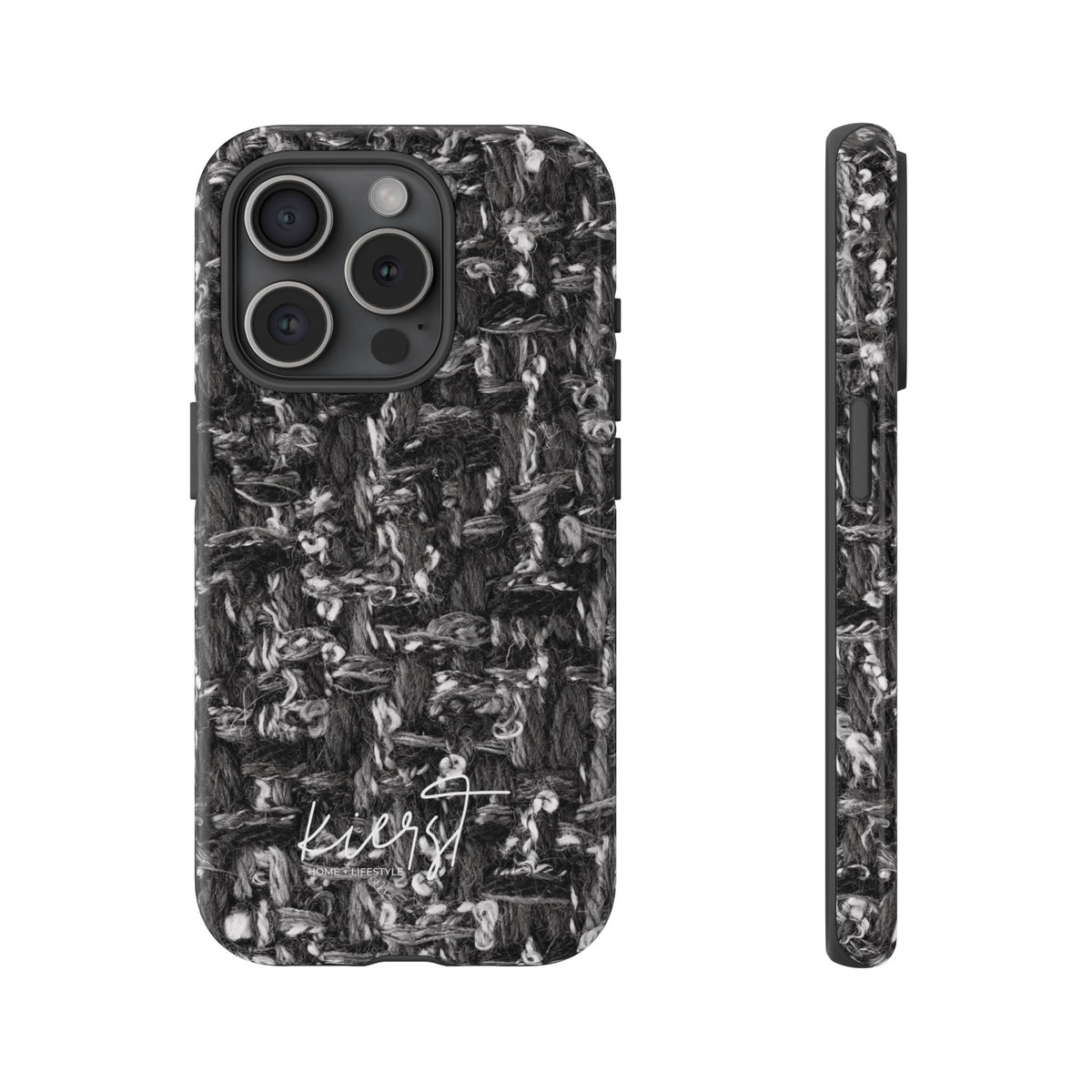 Grey Tweed Print iPhone Case