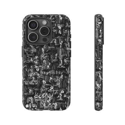 Grey Tweed Print iPhone Case