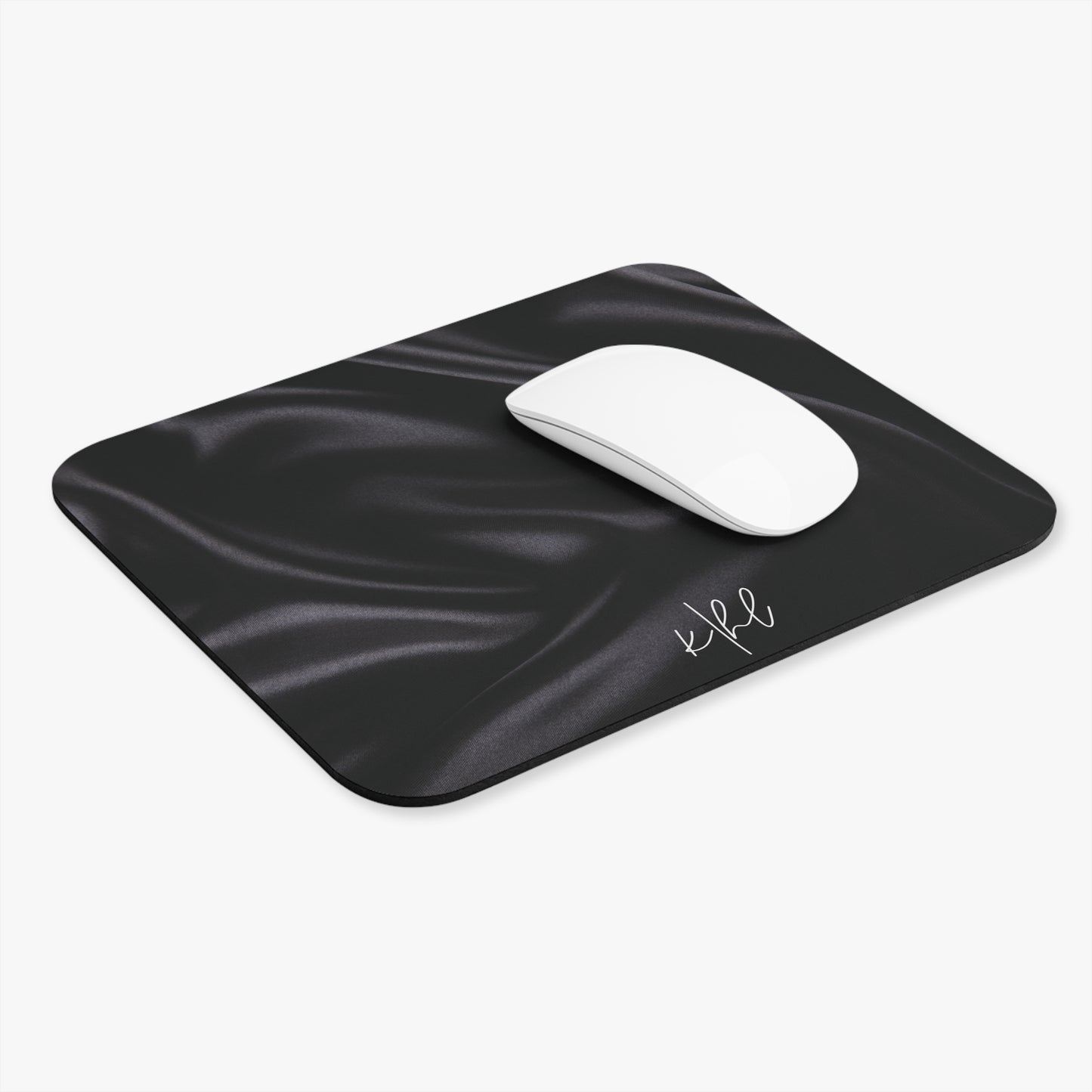 Black Silk Print Mouse Pad