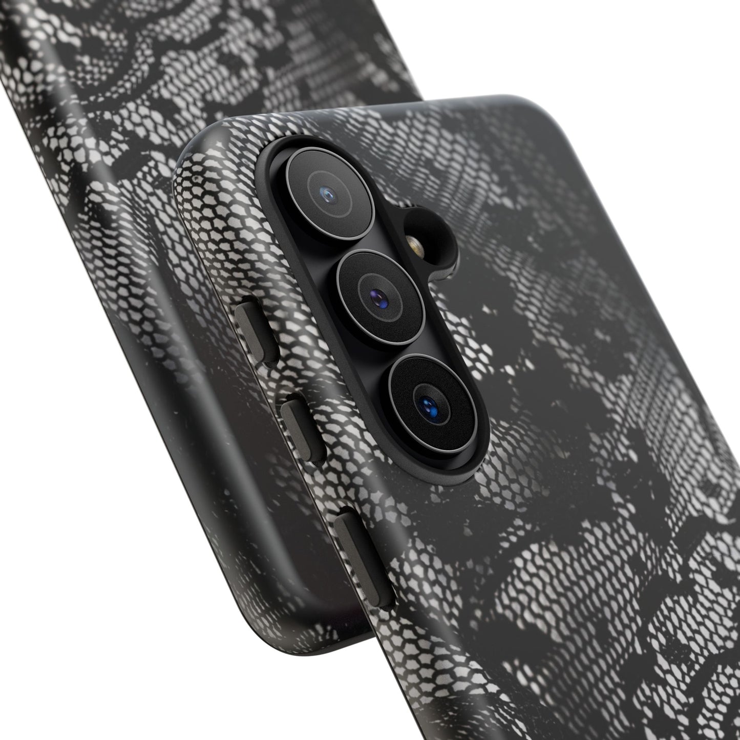 Black + White Lace Print Samsung Galaxy Phone Case