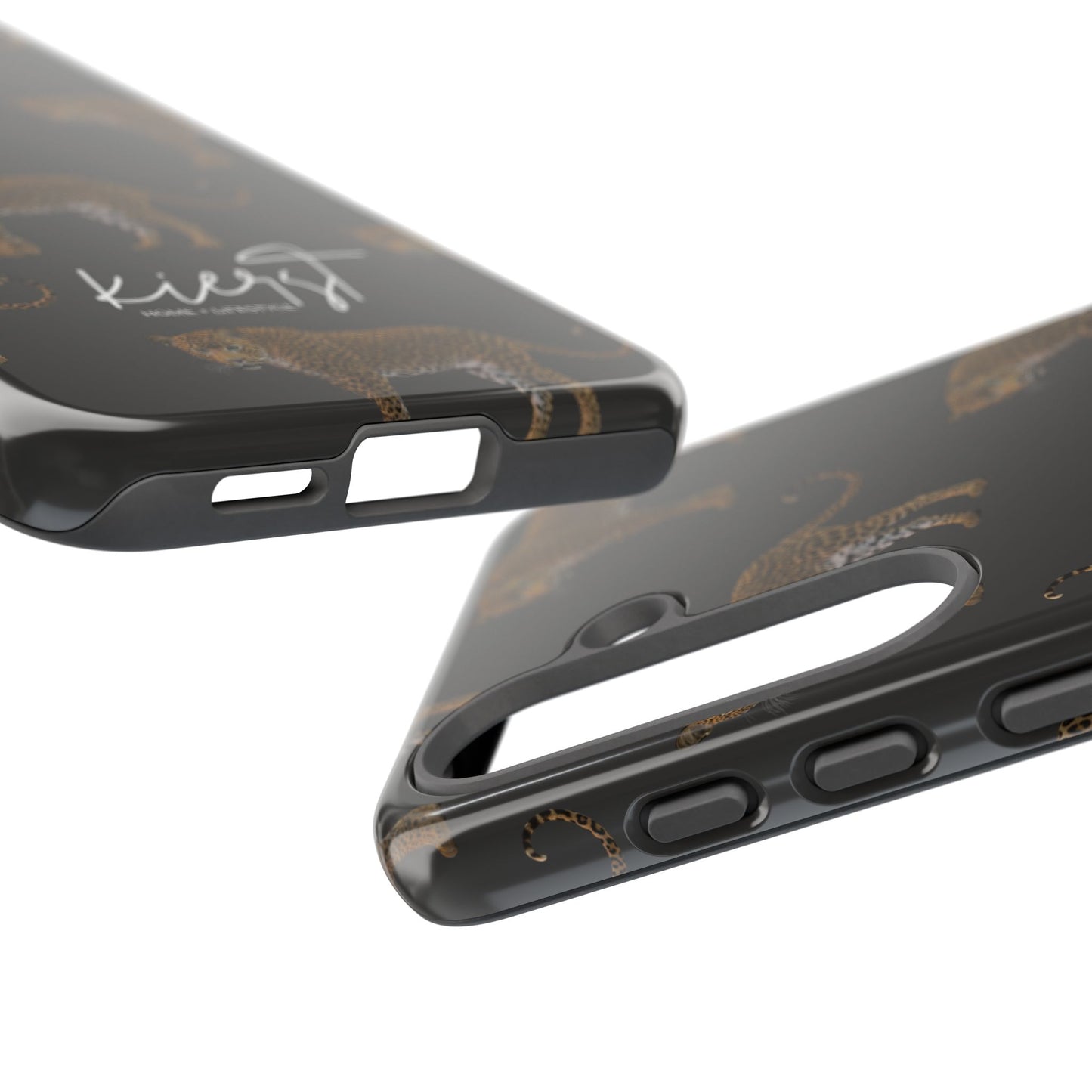 Leopards on Charcoal Samsung Galaxy Phone Case