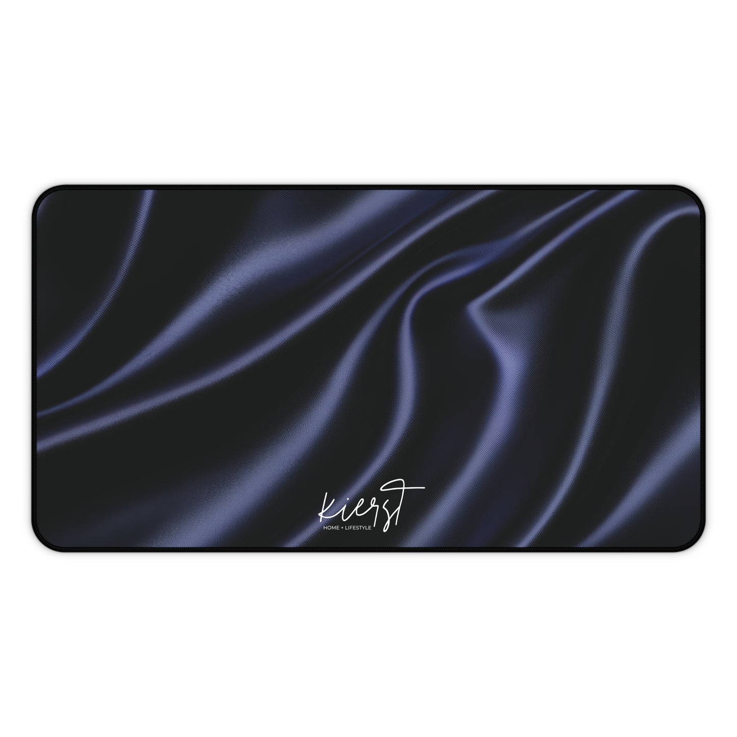 Navy Silk Print Desk Mat