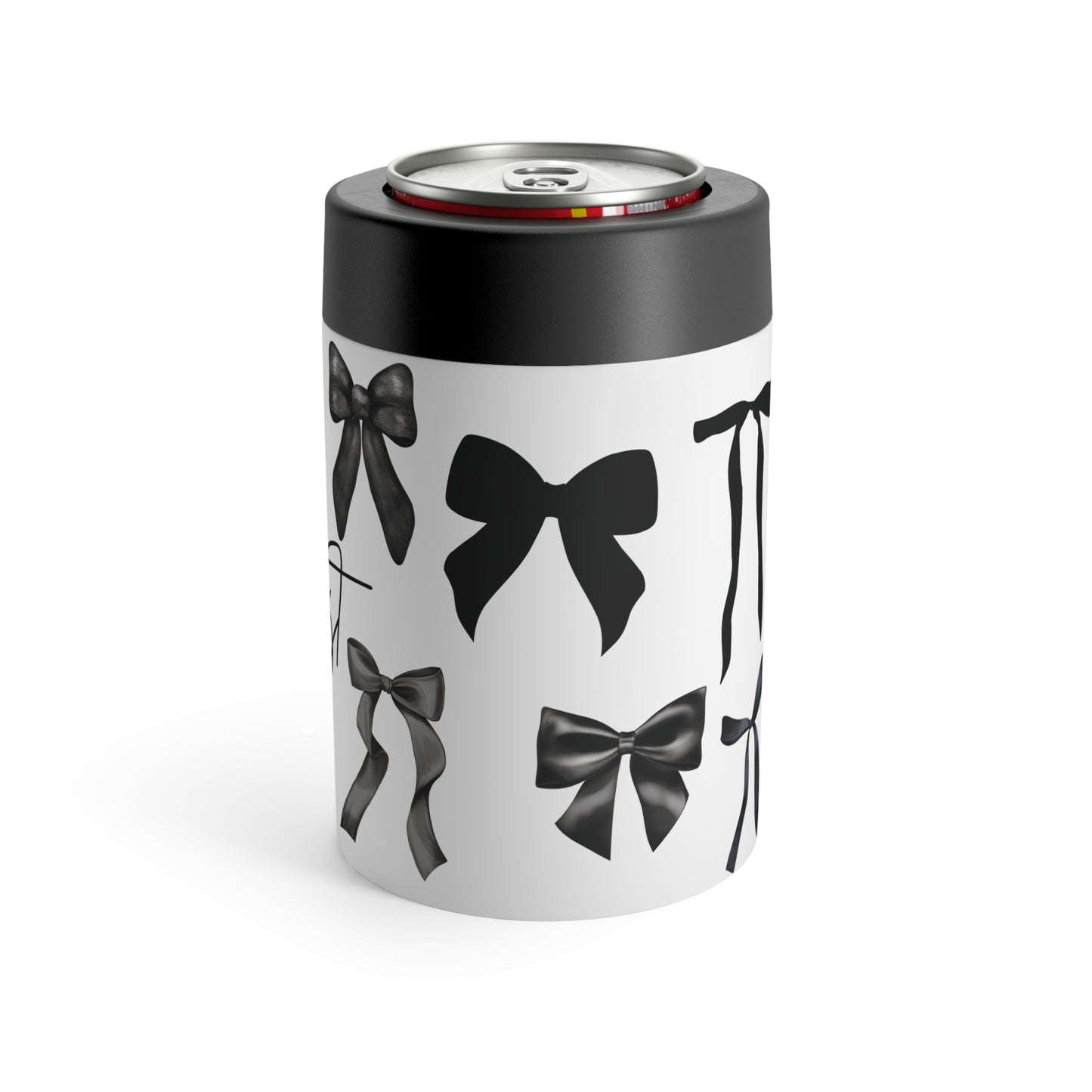 Black Bows on Grey Can Holder