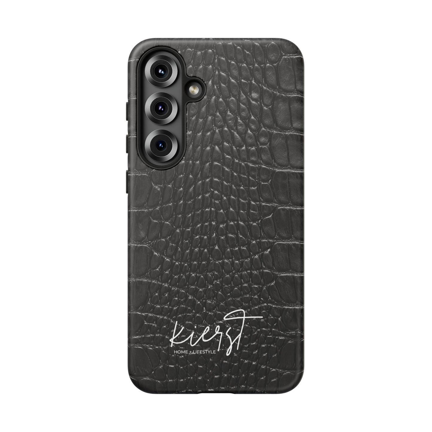 Black Alligator Print Samsung Galaxy Phone Case