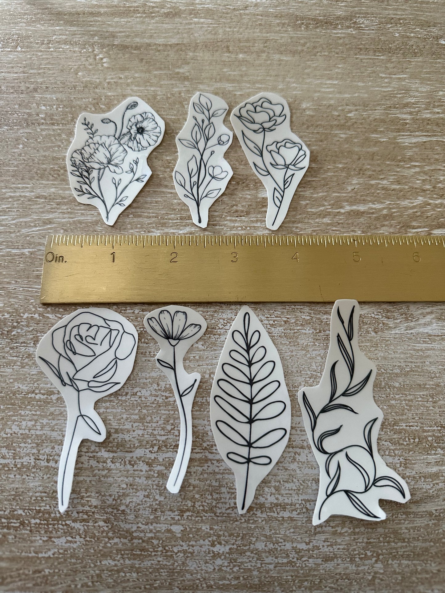 Medium Botanical Fine Line Temporary Tattoos