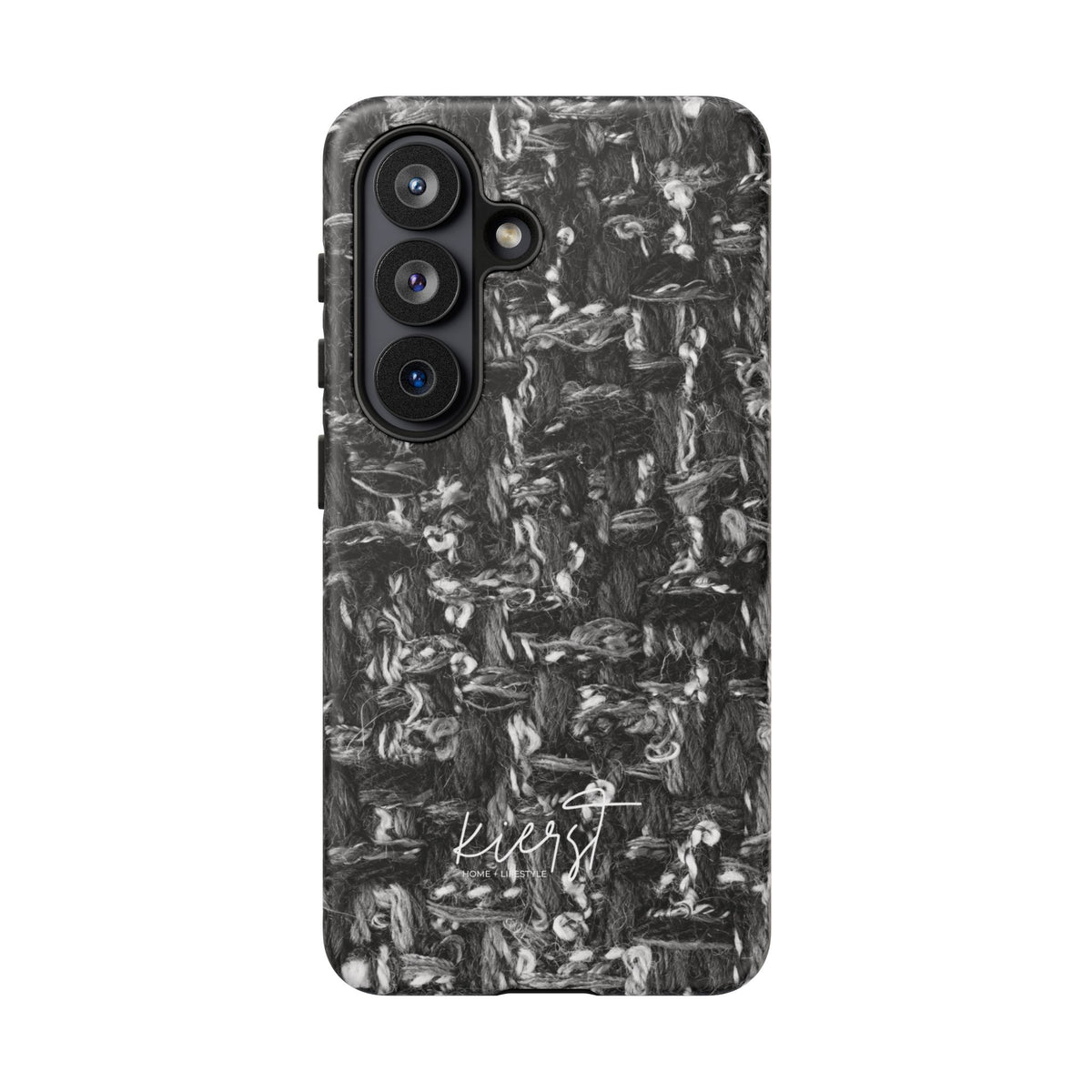 Grey Tweed Print Samsung Galaxy Phone Case
