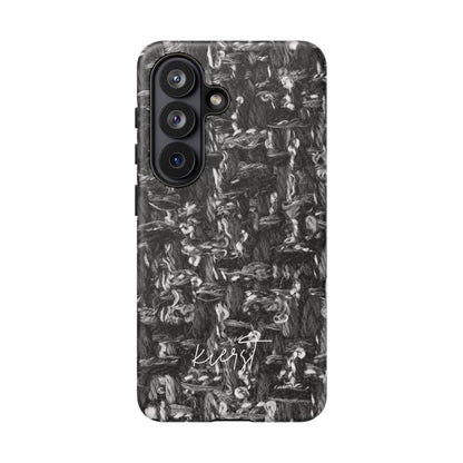 Grey Tweed Print Samsung Galaxy Phone Case