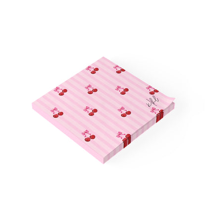 Cherries on Pink Stripes Post-it® Note Pad