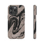 Taupe and Black Marble iPhone Case