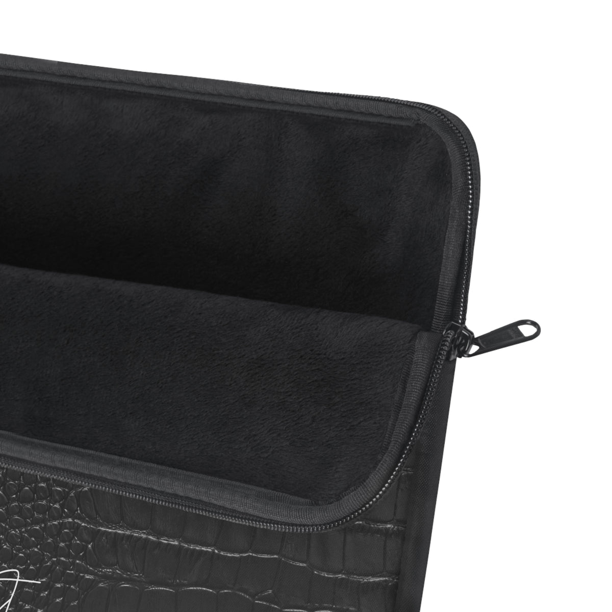 Black Crocodile Print Laptop Sleeve