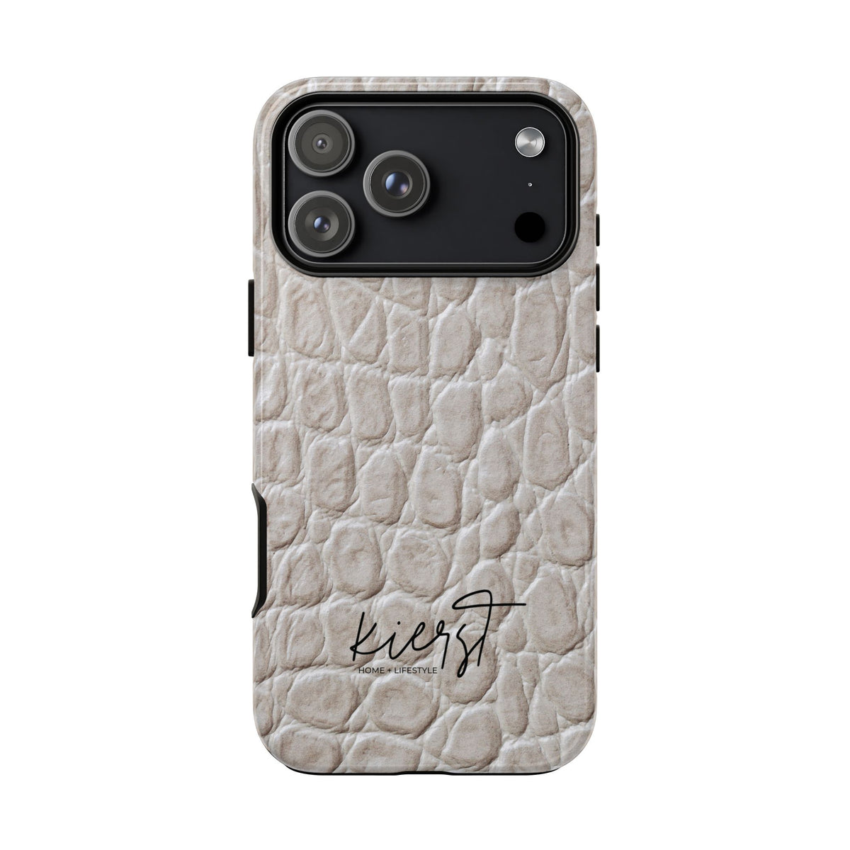 Cream Reptile Print iPhone Case