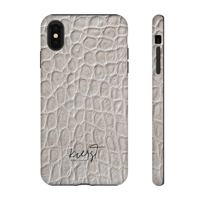 Cream Reptile Print iPhone Case