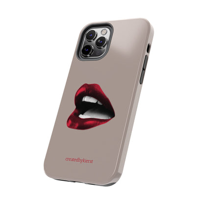 Vintage Newspaper Red Lips iPhone Case