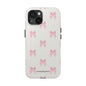 Pink Multiple Bows on Beige iPhone Case