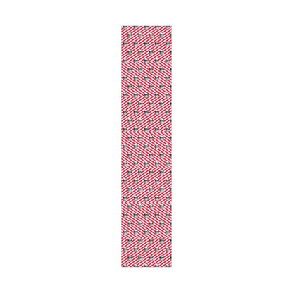 Cool Santa on Pink and Red Diagonal Striped Gift Wrapping paper