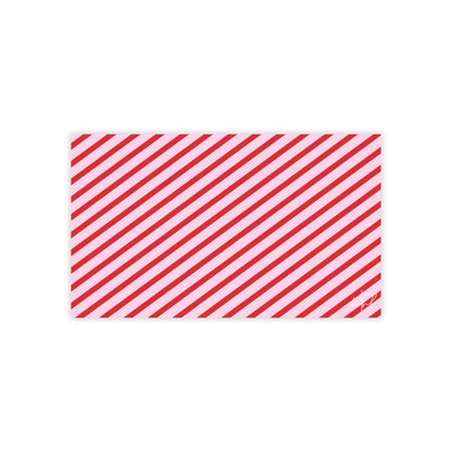 Holiday 25 Pink and Red Diagonal Striped Post-it® Note Pad