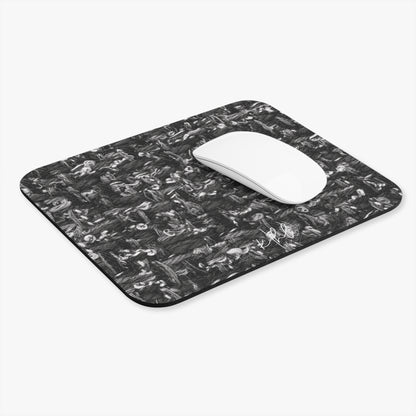 Grey Tweed Print Mouse Pad